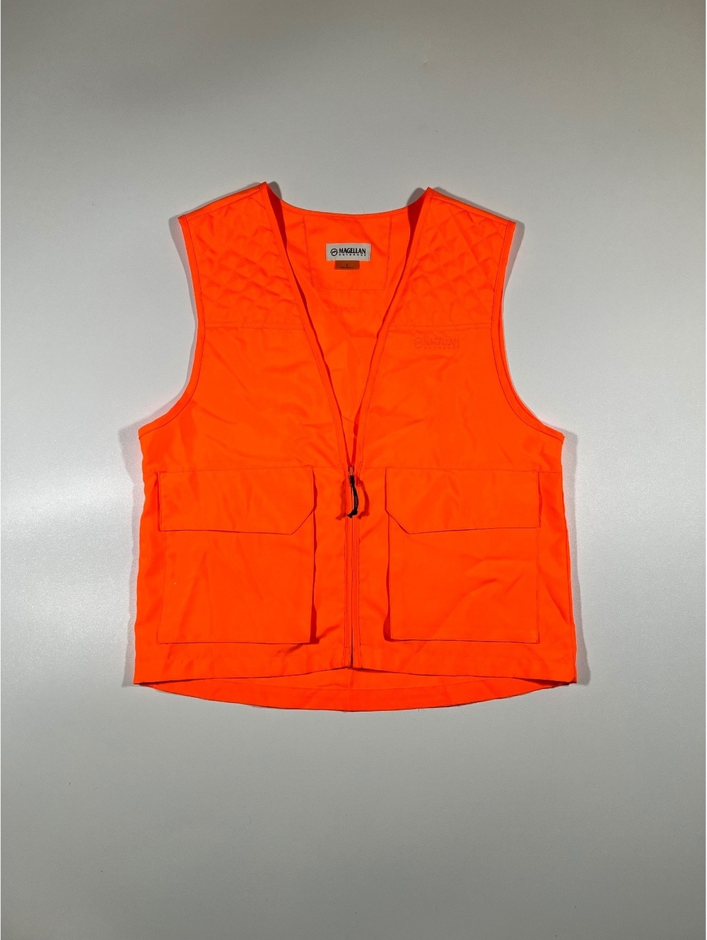 Magellan Outdoors Blaze Orange Hunting Vest Men’s Large Safety Game Vest